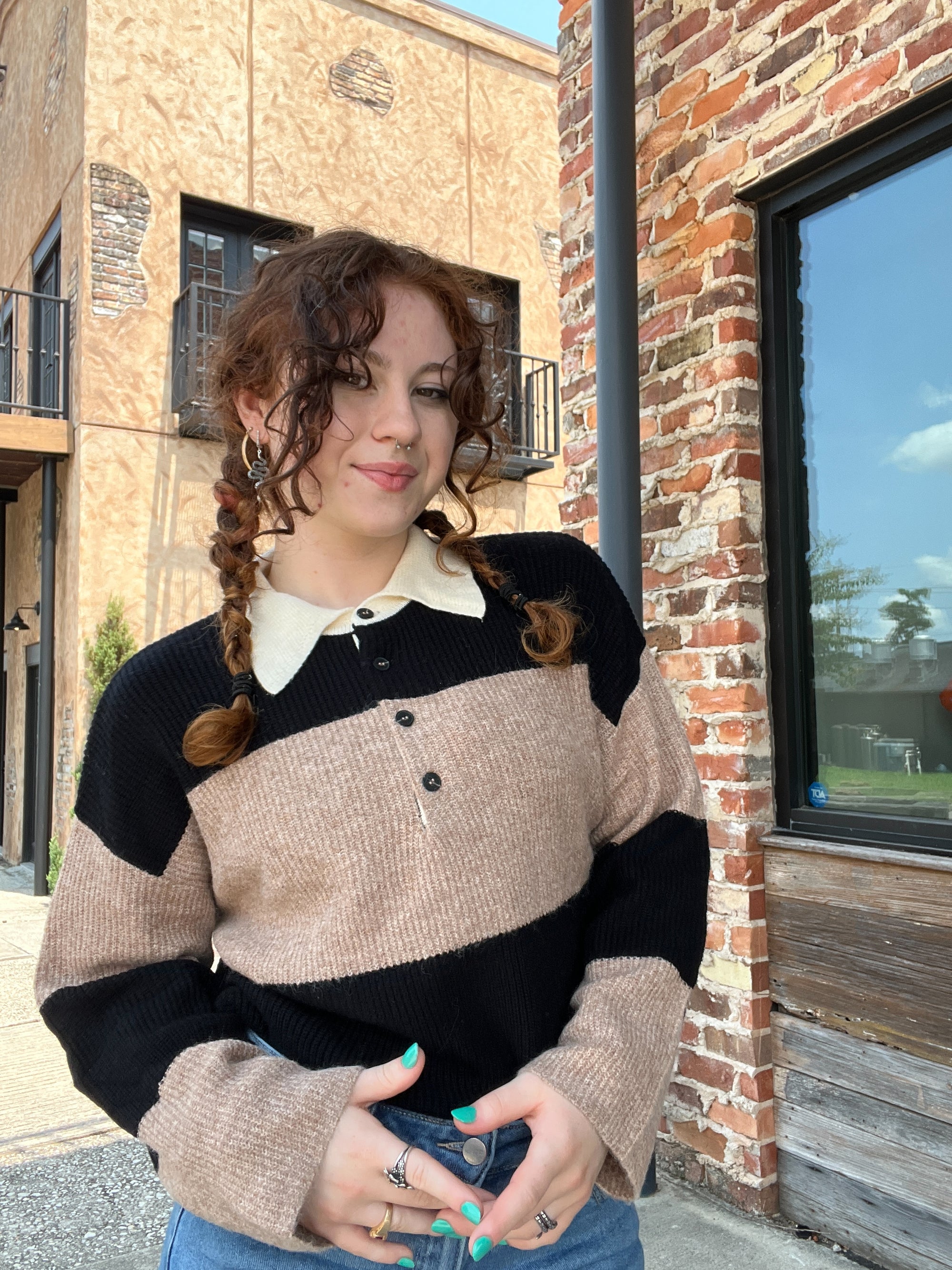 Banded Threads Sweater