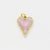 Pink Crystal Heart Charm