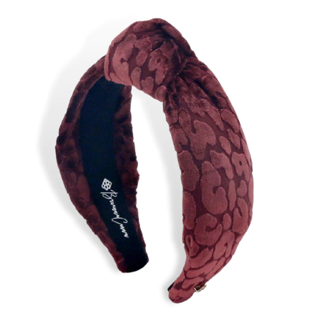 Brianna CannonMauve Leopard Print Knotted Headband