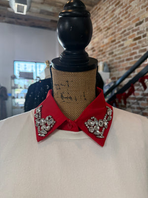 The Corporate Collar - Red & Rhinestones