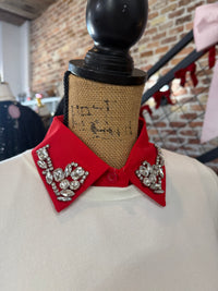 The Corporate Collar - Red & Rhinestones