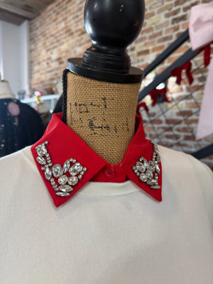 The Corporate Collar - Red & Rhinestones