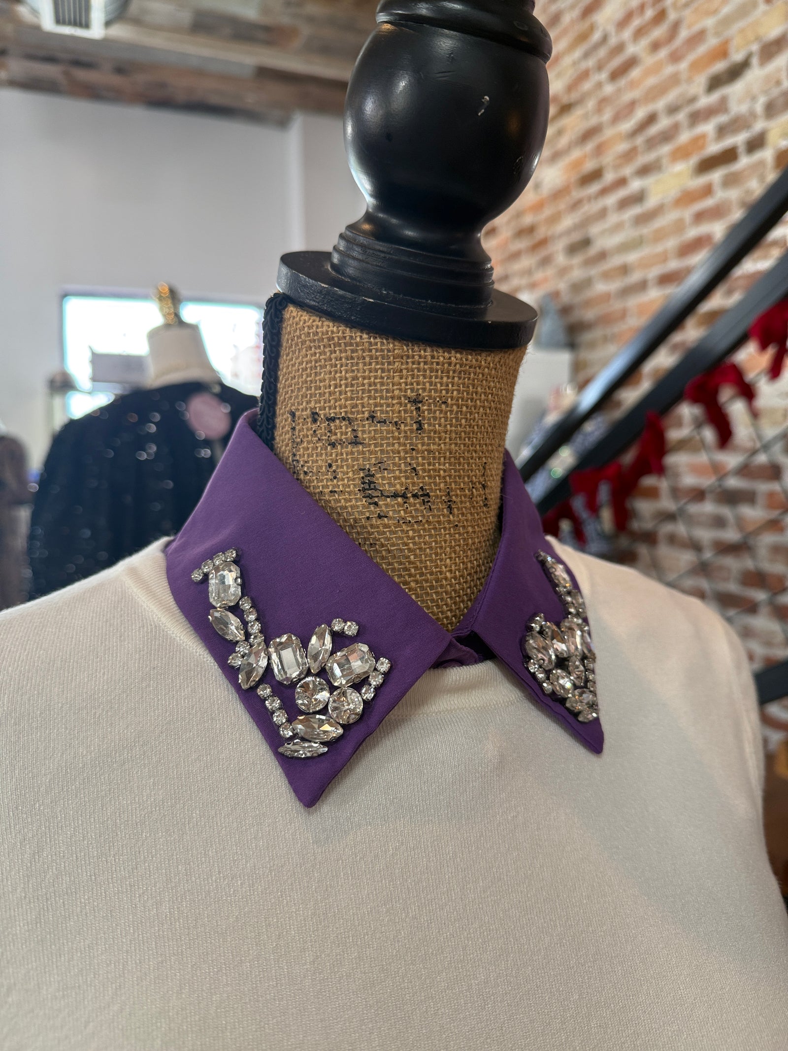 The Corporate Collar - Purple & Rhinestones