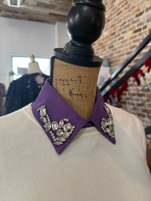 The Corporate Collar - Purple & Rhinestones