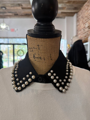 The Corporate Collar - Black & Pearls