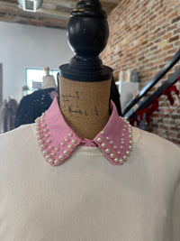The Corporate Collar - Light Pink & Pearls