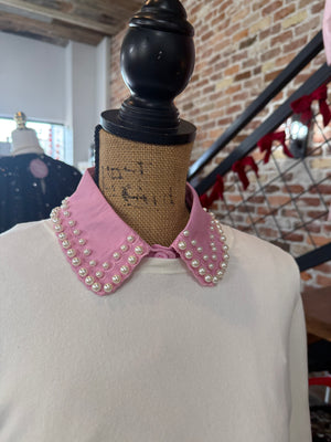 The Corporate Collar - Light Pink & Pearls