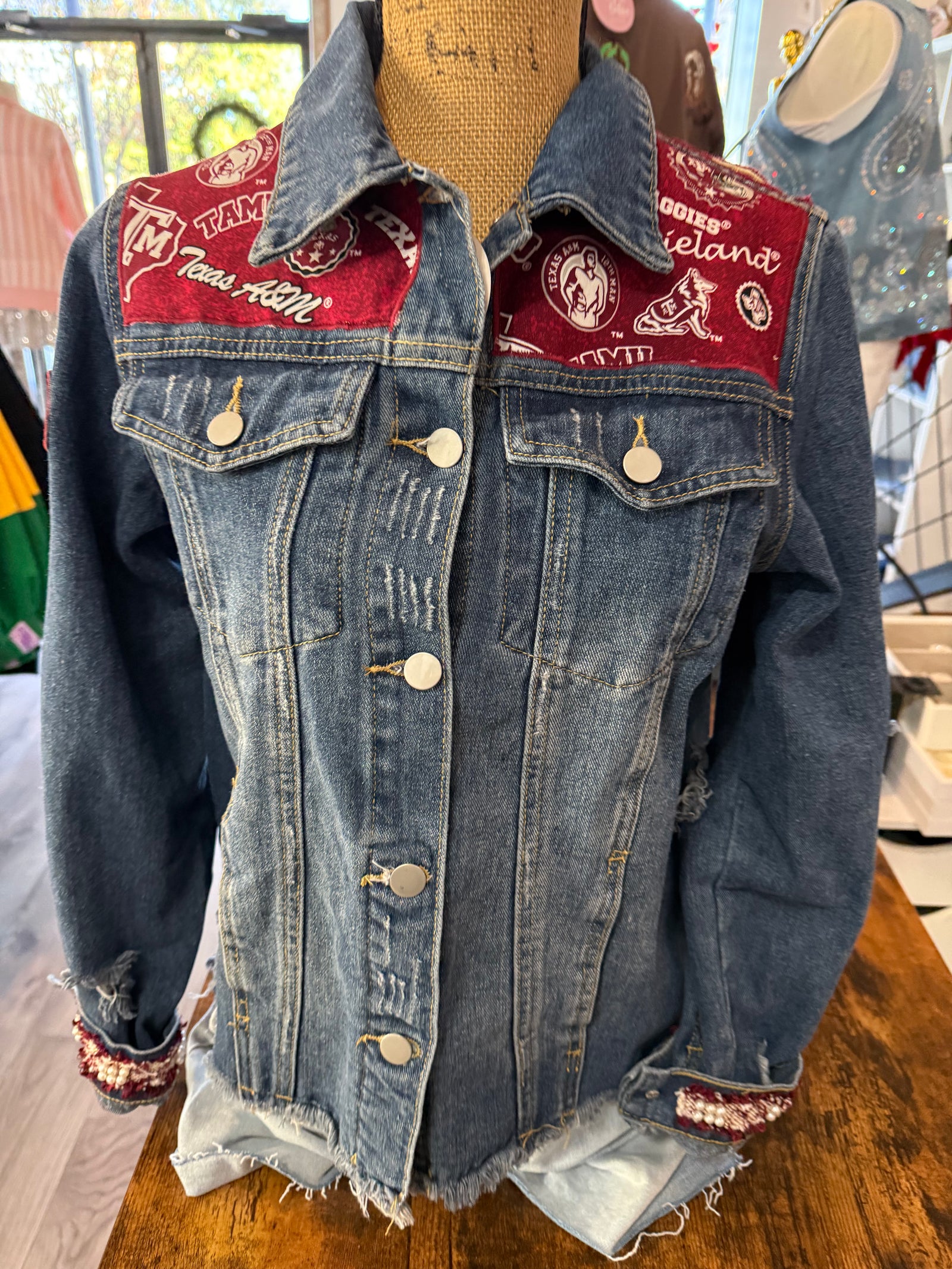 Custom Aggie Jean Jacket