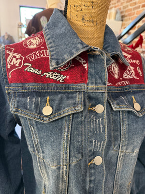Custom Aggie Jean Jacket
