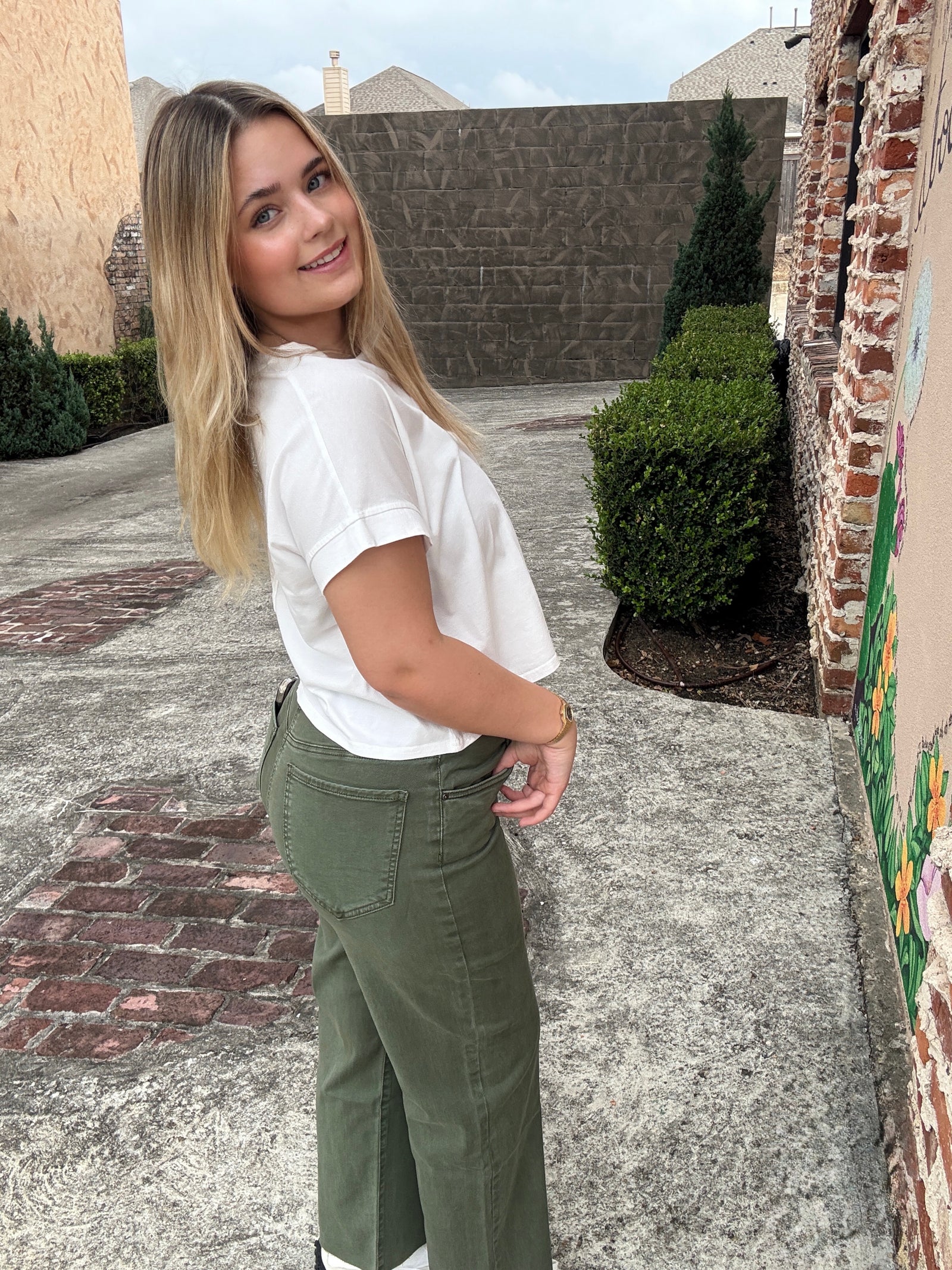 KUT From The Kloth Charlotte High Rise Wide Leg - Seaweed