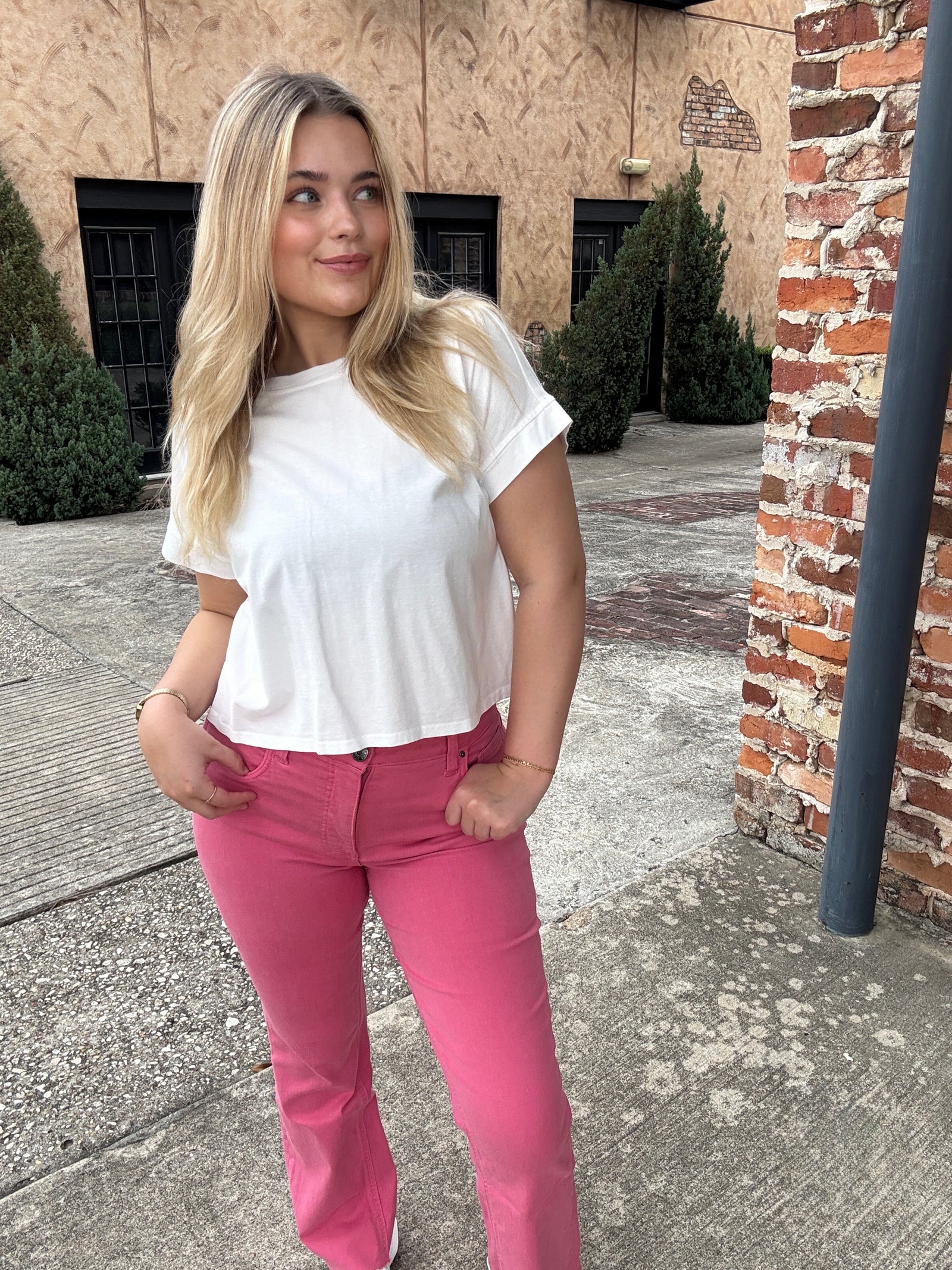 Kut From The Kloth Kelsey High Rise Ankle Flare - Flamingo