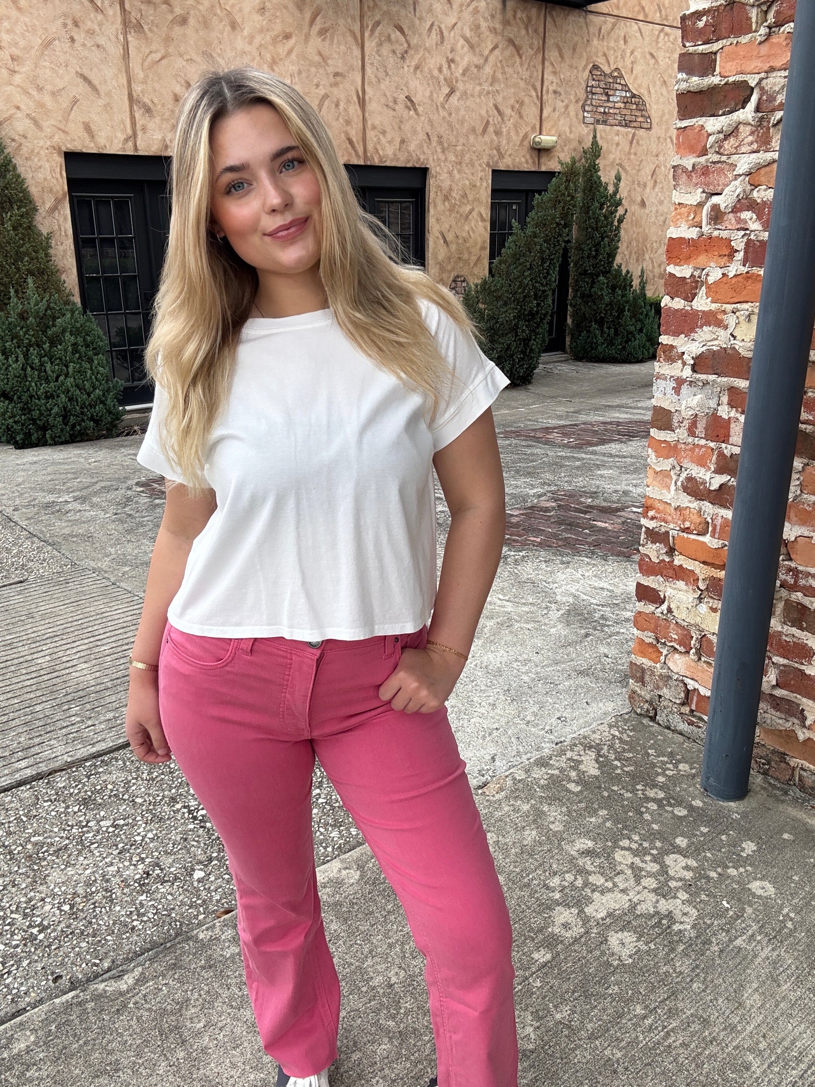 Kut From The Kloth Kelsey High Rise Ankle Flare - Flamingo