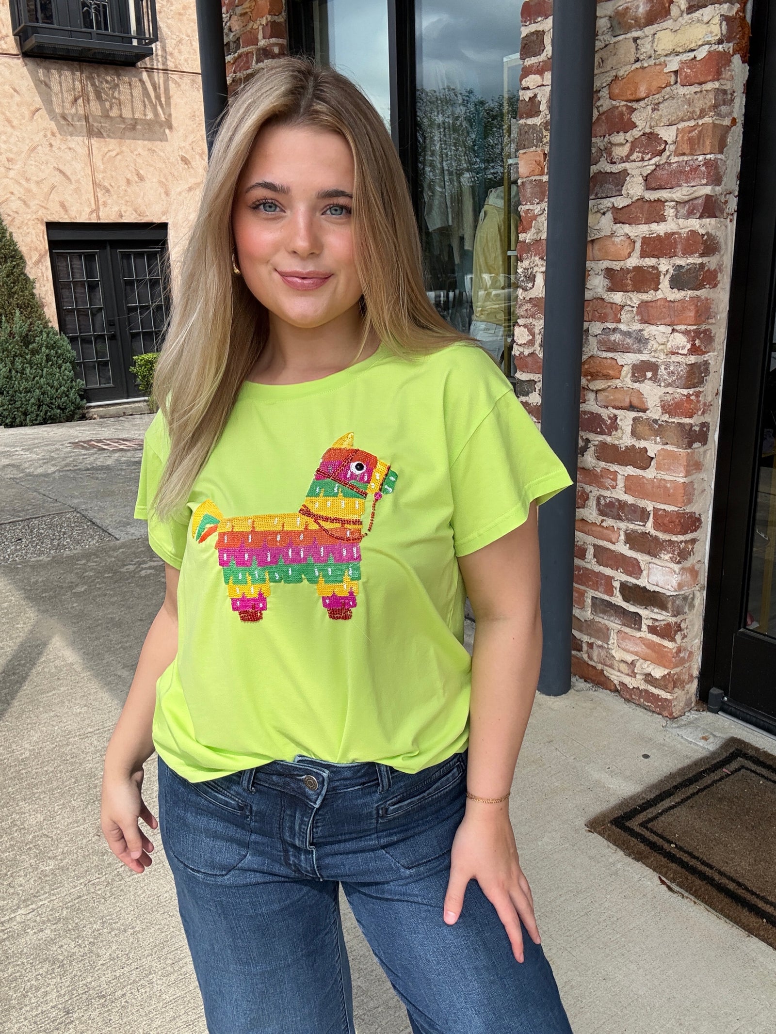 Queen of Sparkles Green Piñata Tee