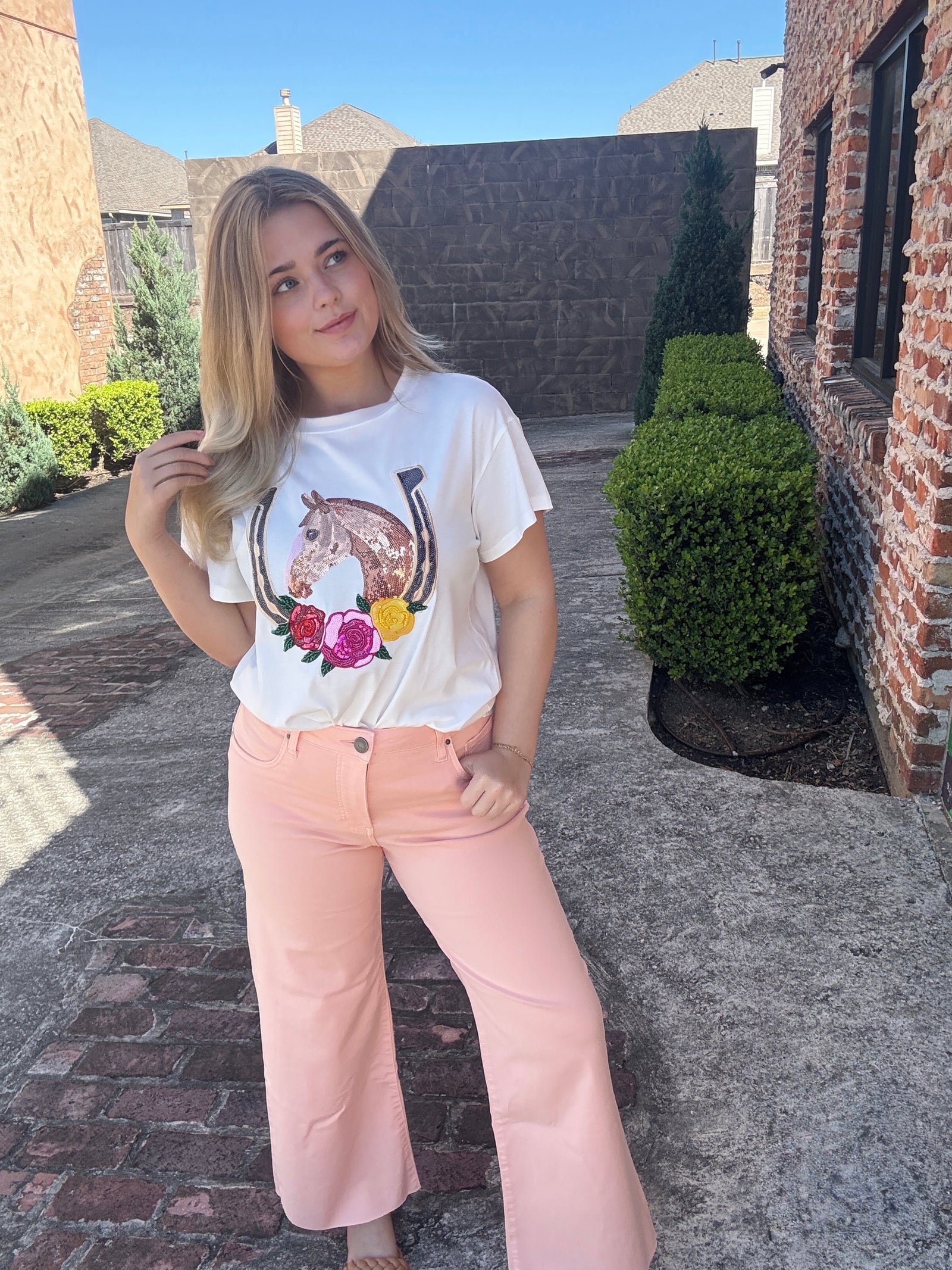 KUT From The Kloth Meg High Rise Wide Leg Jean - Sherbert