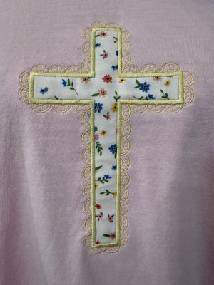 Scalloped Cross Applique Tee