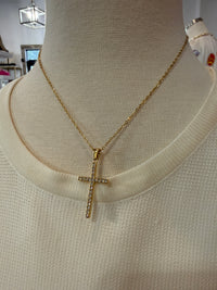 Rhinestone Cross Necklace