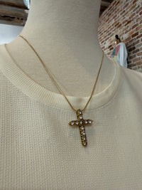 Rhinestone Cross Necklace