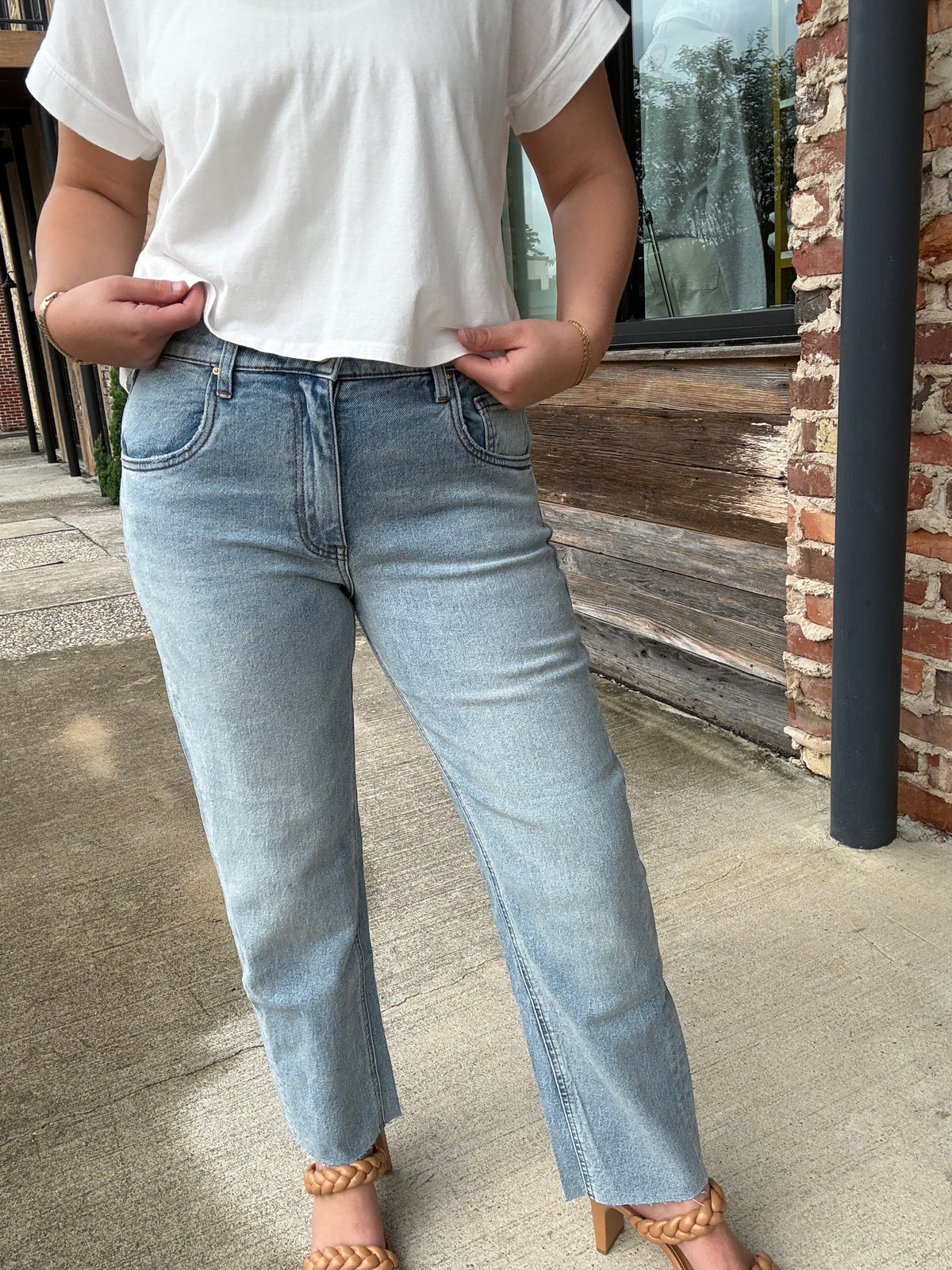 KUT from the Kloth Kit High Rise Baggy Ankle Straight Leg