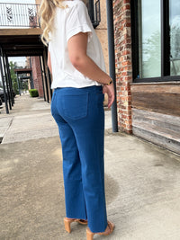 KUT from the Kloth Charlotte High Rise Wide Leg - Sapphire