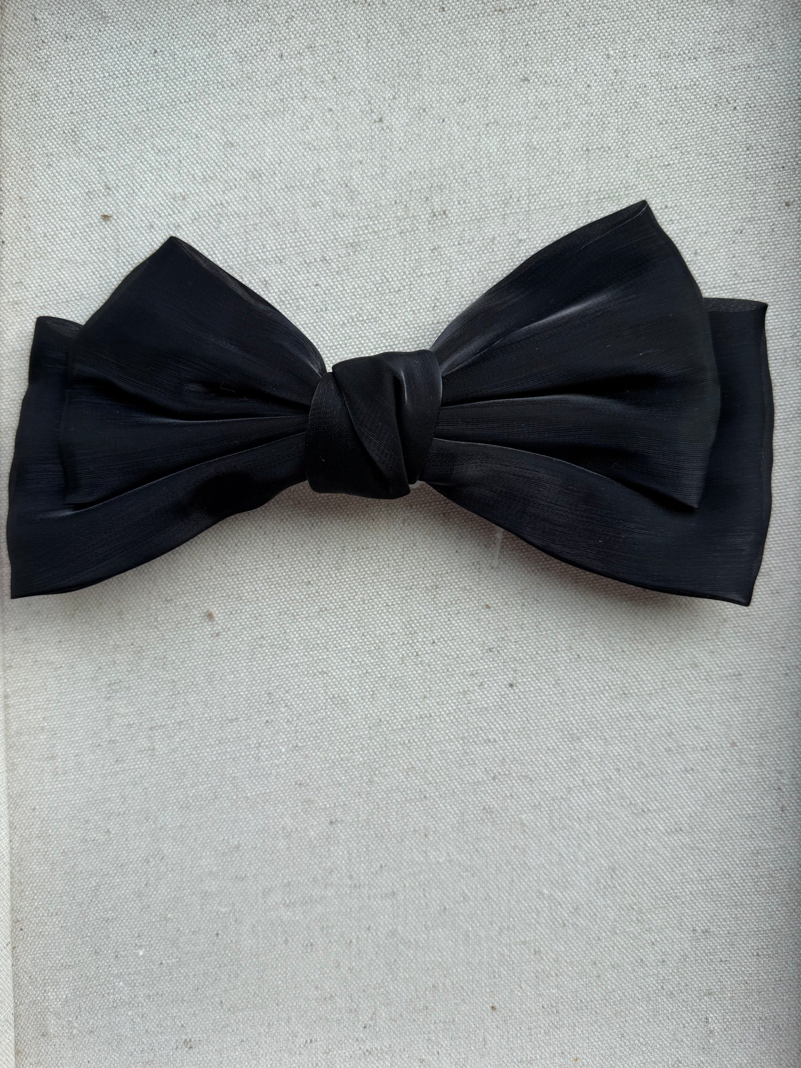 Black Satin Bow