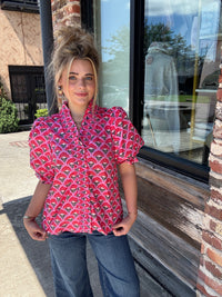 The Patterned Poet Blouse