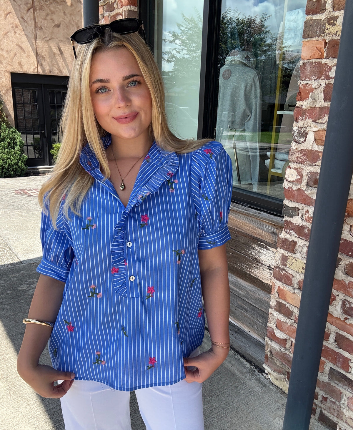Blue Garden Top