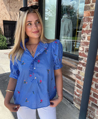 Blue Garden Top