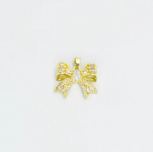 Gold Big Bow Charm