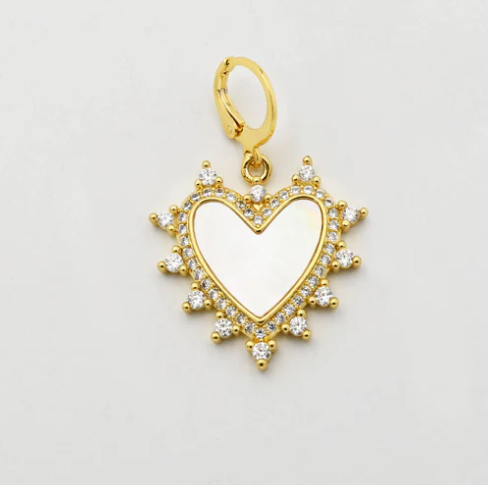 Iridescent Heart Charm