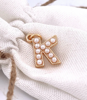 Pearl Initial Charms