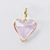 Pink Heart Stone Charm