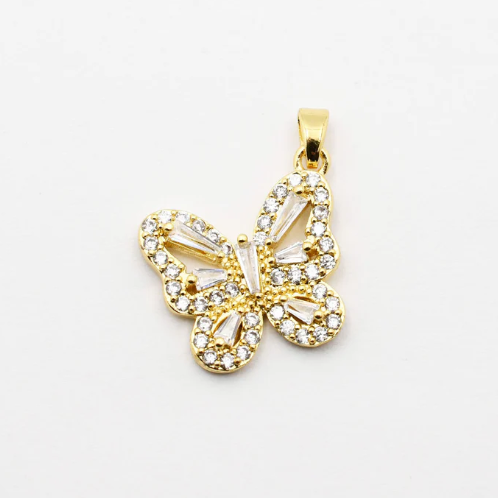 Crystal Butterfly Charm