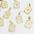 Gold Square Initials Charm