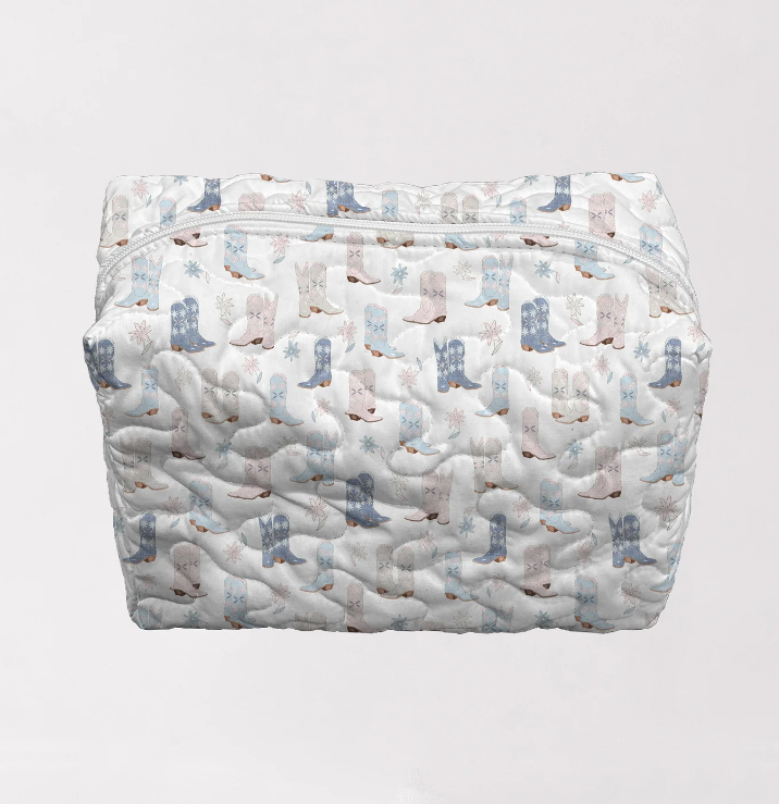 Ida Mae Home Daisy Boots Pastel Makeup Bag