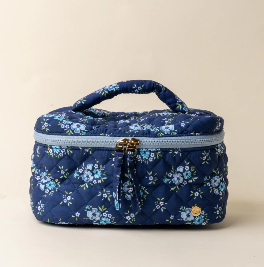 Endless Daydream Navy Glam & Go Quilted Cosmetic Bag