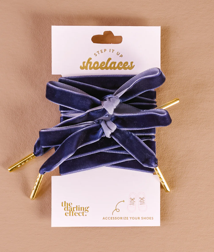 Velvet Blue Step It Up Shoelaces
