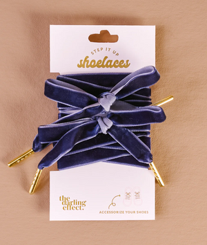 Velvet Blue Step It Up Shoelaces