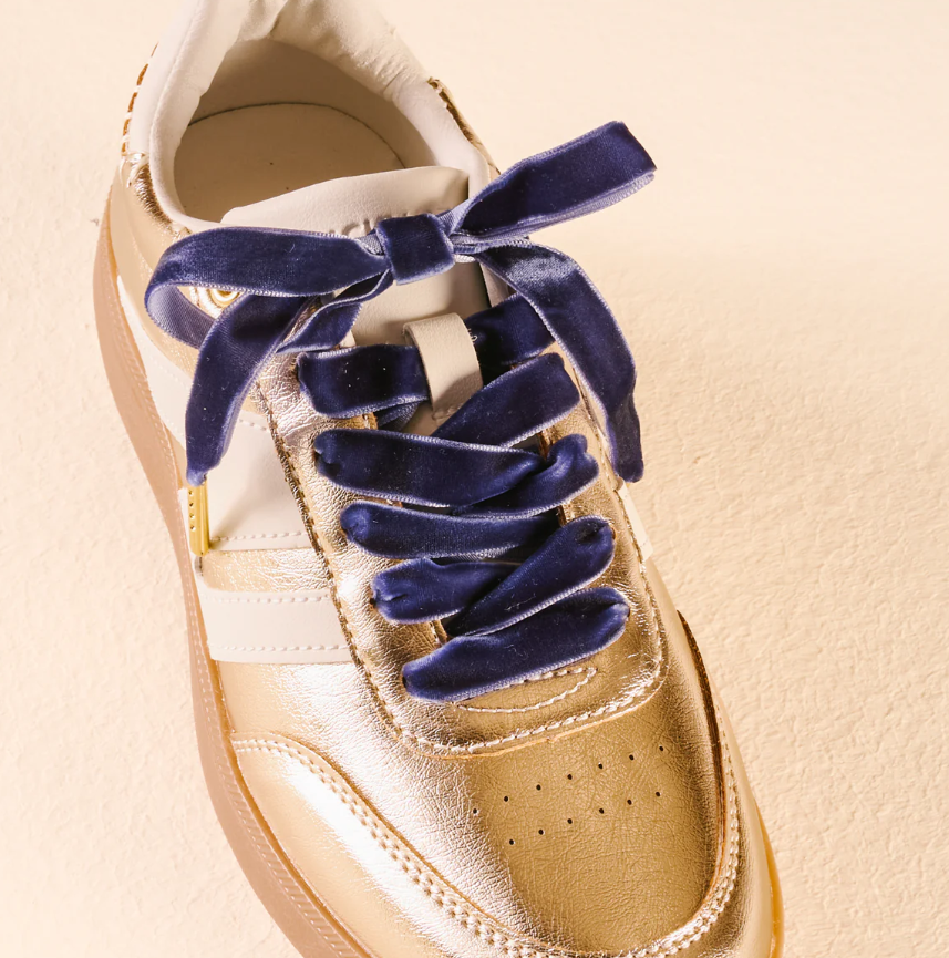 Velvet Blue Step It Up Shoelaces