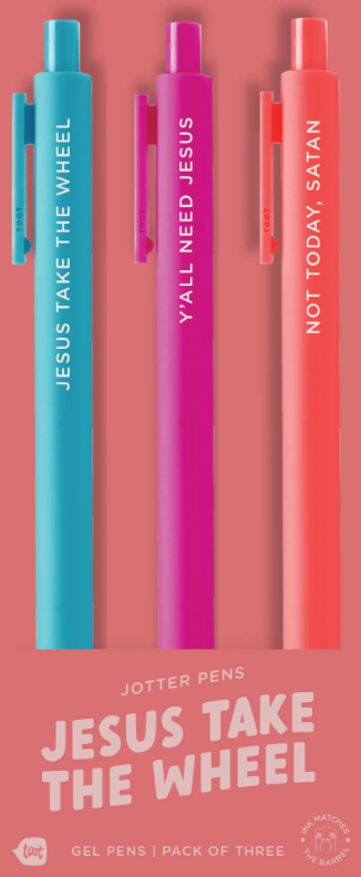 Jesus Take The Wheel Pen Set