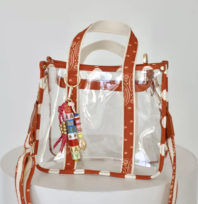 Game Day Clear Stadium Tote - Burnt Orange