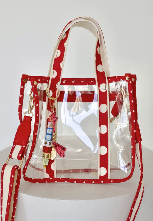 Game Day Clear Stadium Tote - Red