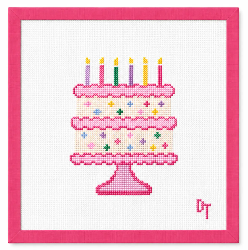 Birthday Cake Needlepoint Canvas