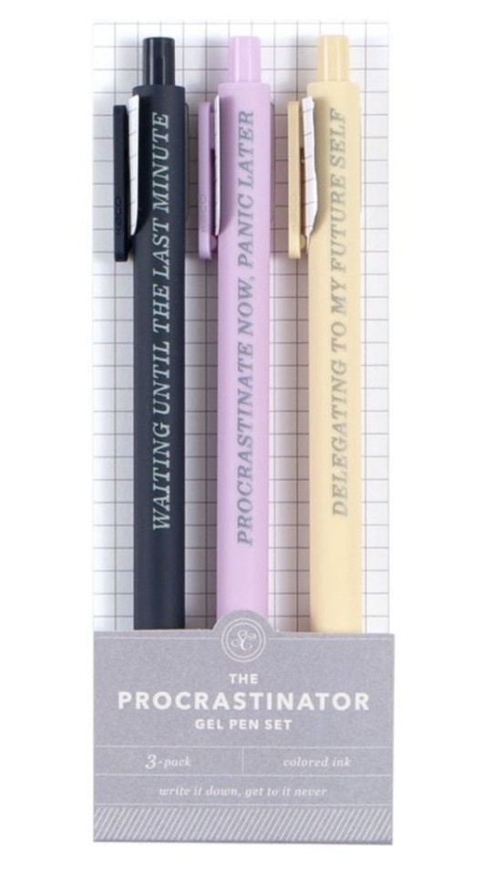 The Procrastinator Gel Pen Set