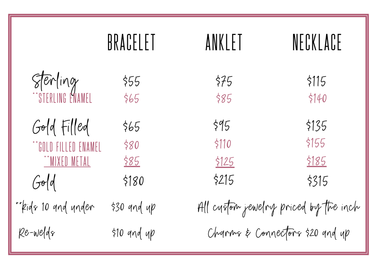 Permanent Jewelry Appointment
