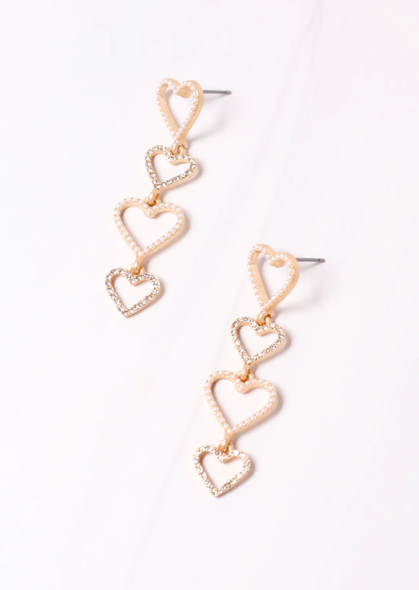 Emma Heart Drop Earrings