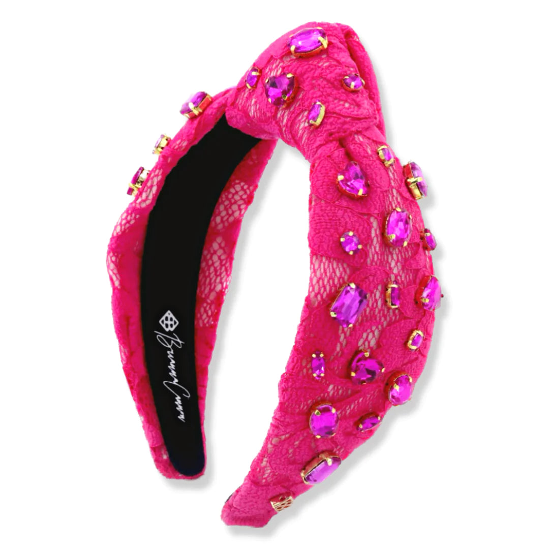 Hot Pink Lace Headband