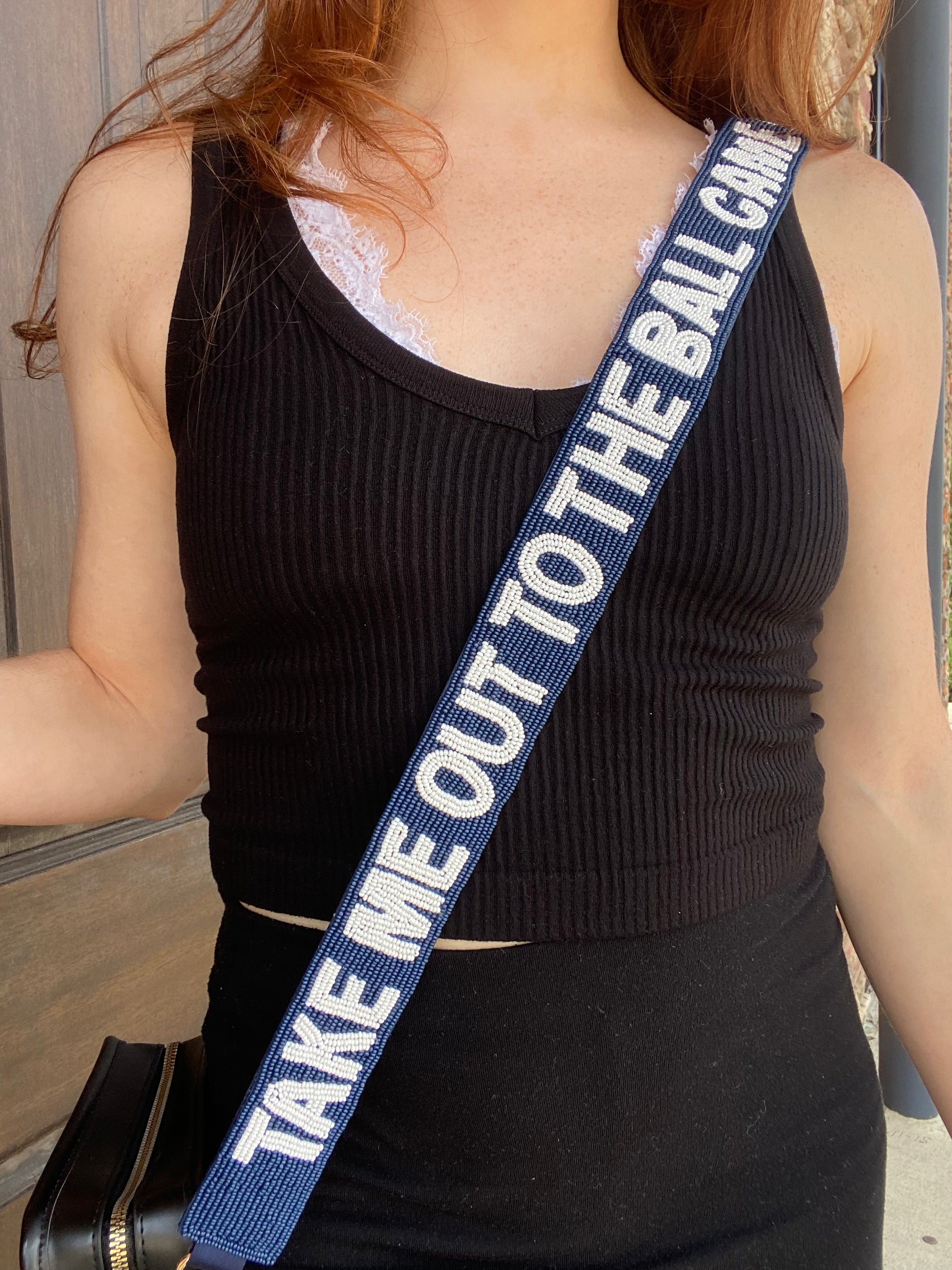 Take Me Out To The Ball Game Purse Strap