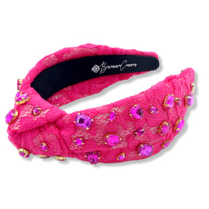 Hot Pink Lace Headband