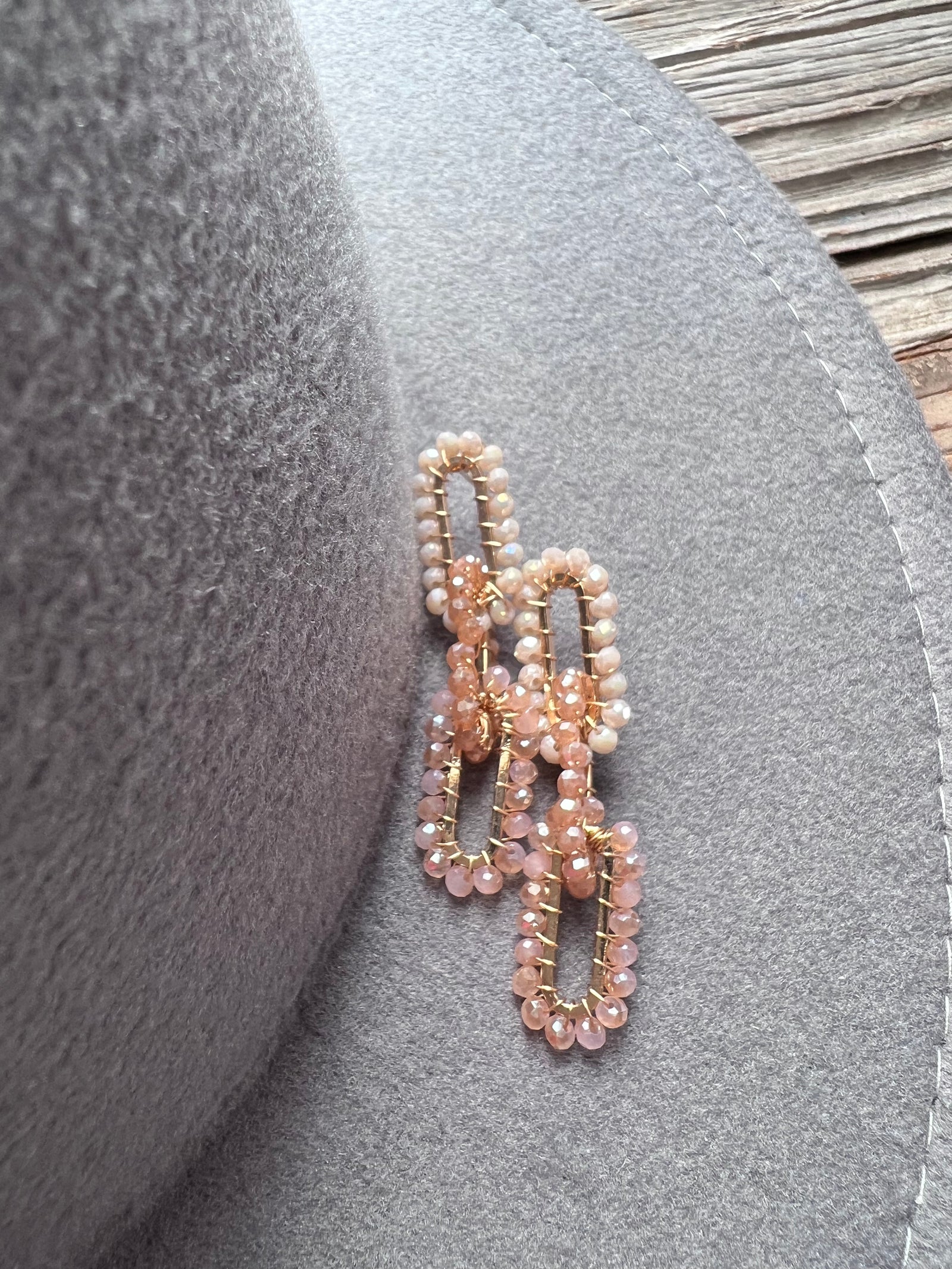 Linked Beaded Earrings