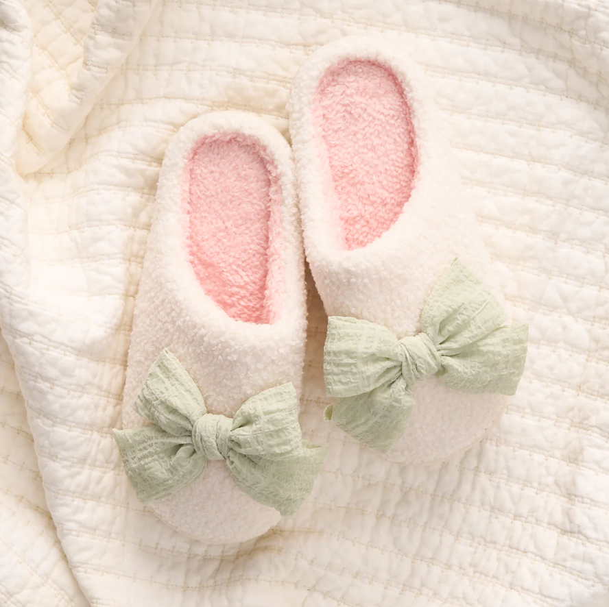 Betty Bow Fuzzy Slippers